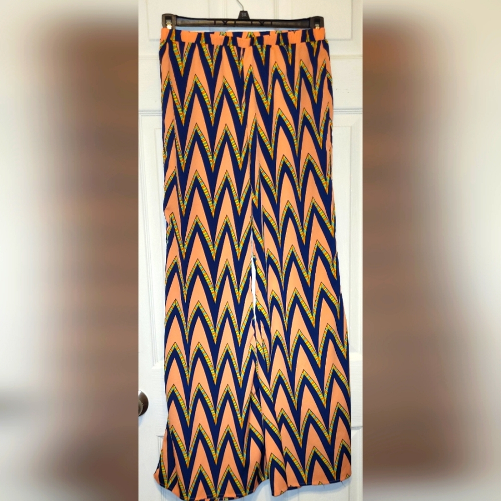 "Pink Owl" Wide Leg Casual/ Dressy Pants Salmon Color Size Small